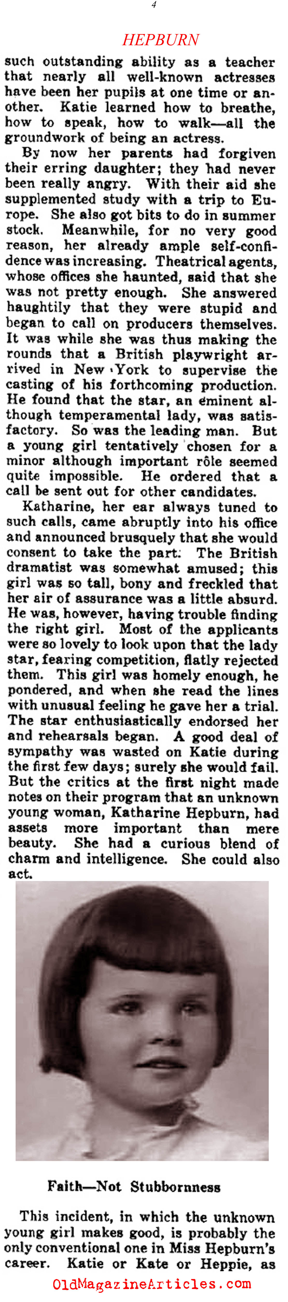 One of the First Katherine Hepburn Interviews (Collier's Magazine, 1933)