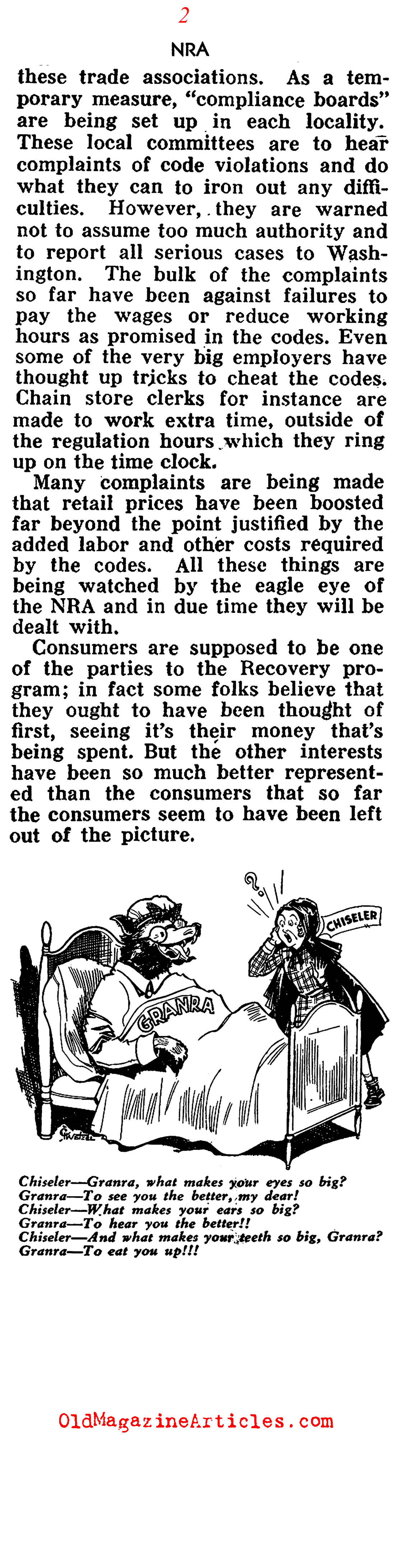 The NRA Shows Its Teeth (Pathfinder Magazine, 1933)