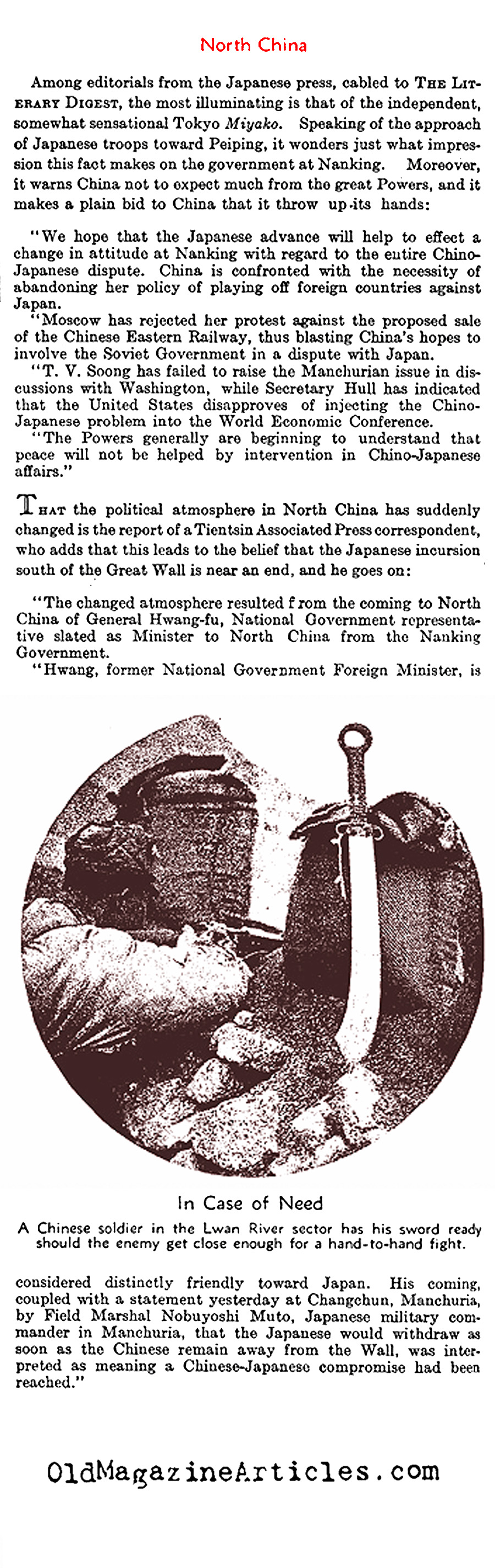 The Japanese Drive on Beijing (The Literary Digest, 1933)