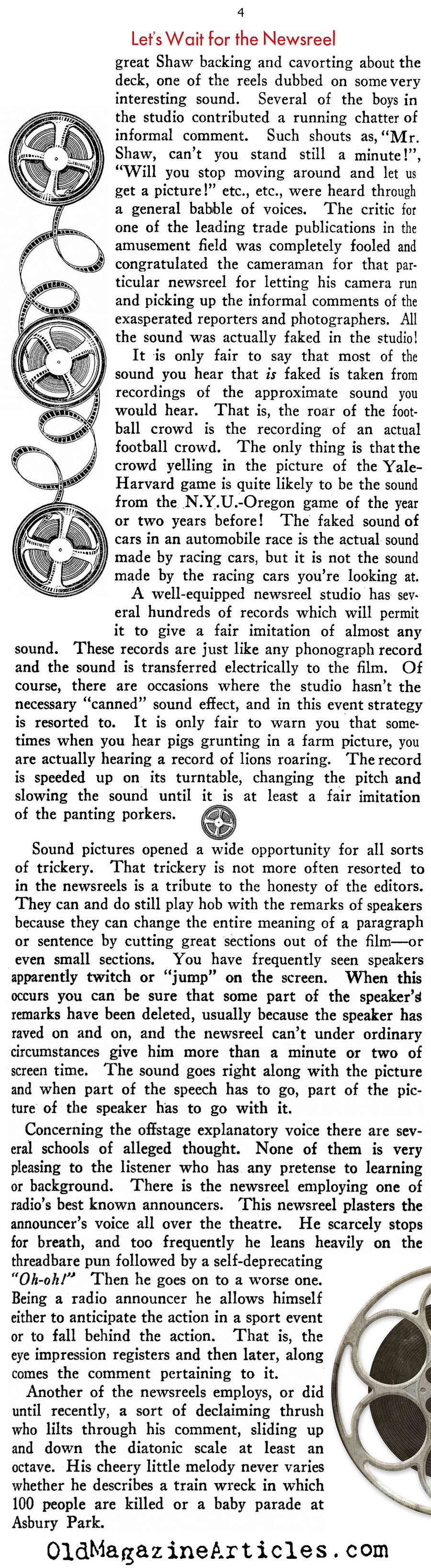 Fake News? (New Outlook Magazine, 1934)