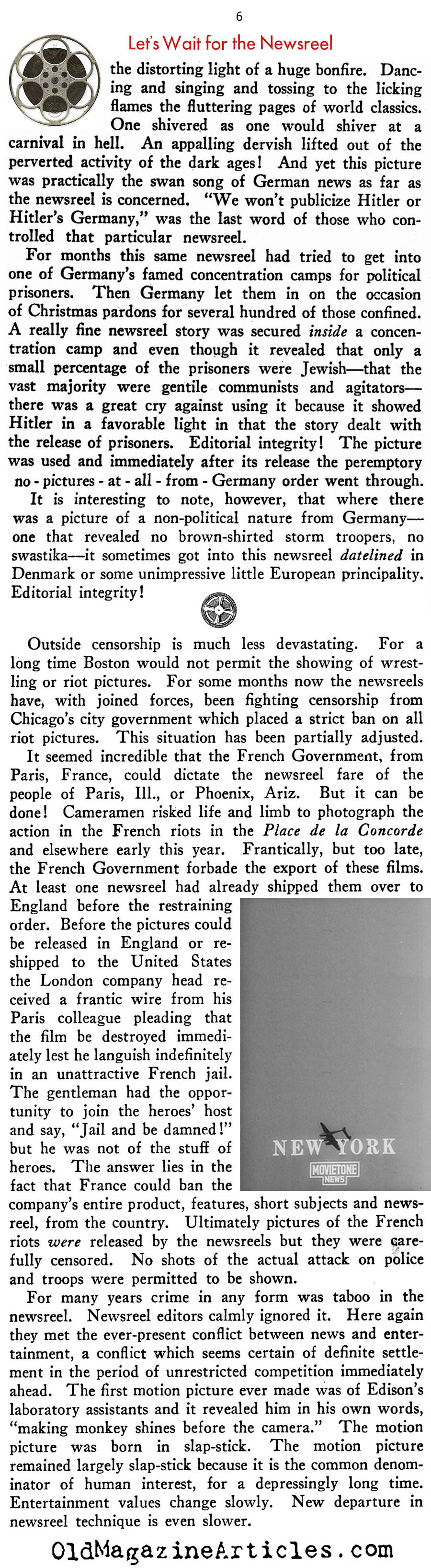 Fake News? (New Outlook Magazine, 1934)