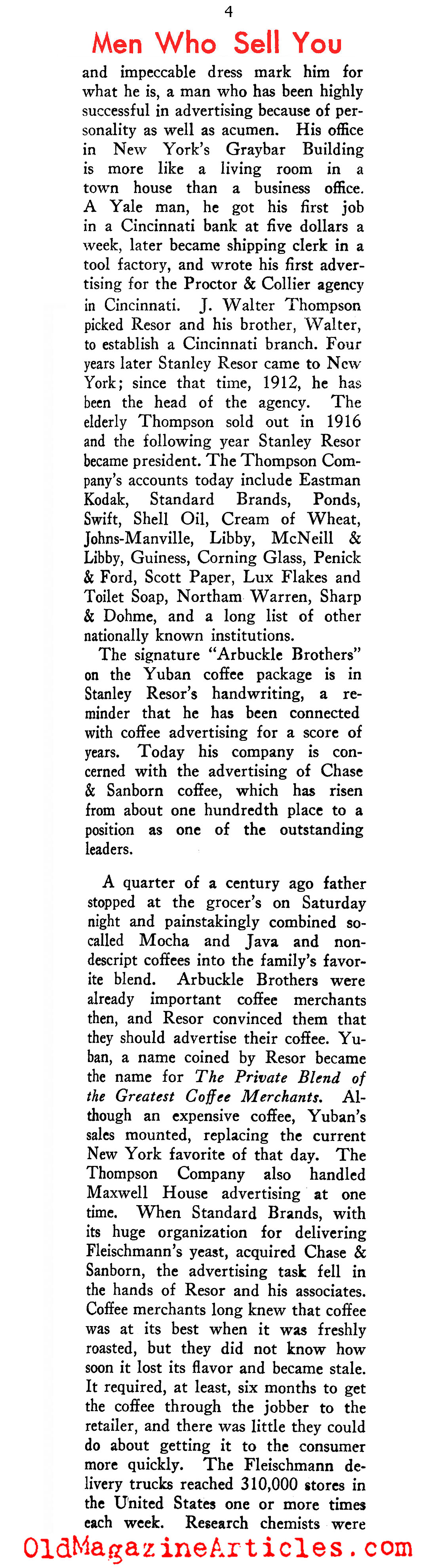 The Fathers of Modern Advertising (New Outlook Magazine, 1934)