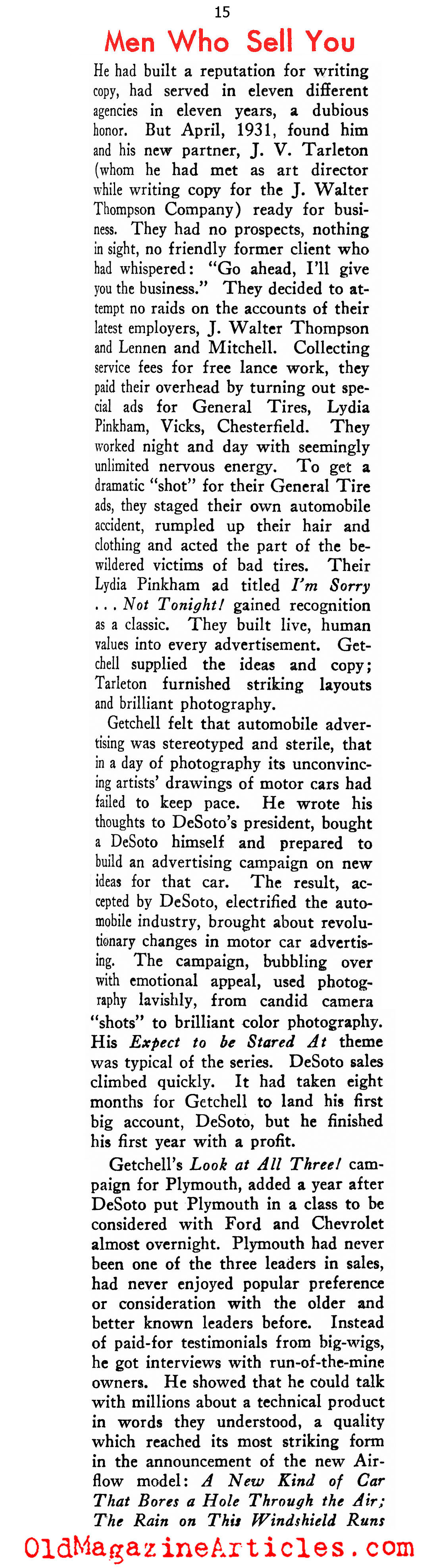 The Fathers of Modern Advertising (New Outlook Magazine, 1934)