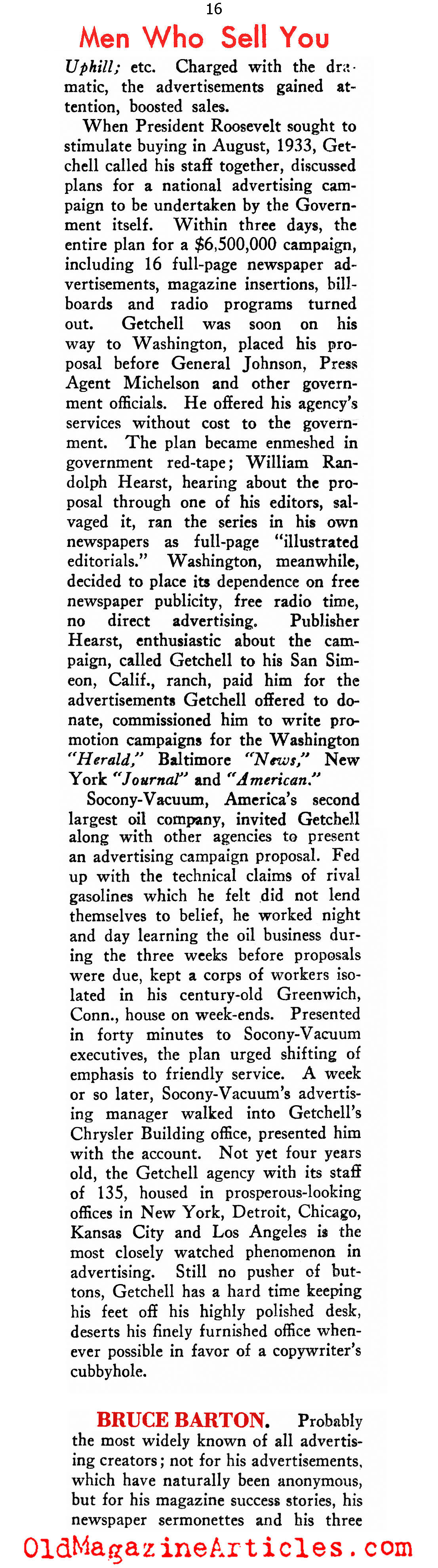 The Fathers of Modern Advertising (New Outlook Magazine, 1934)