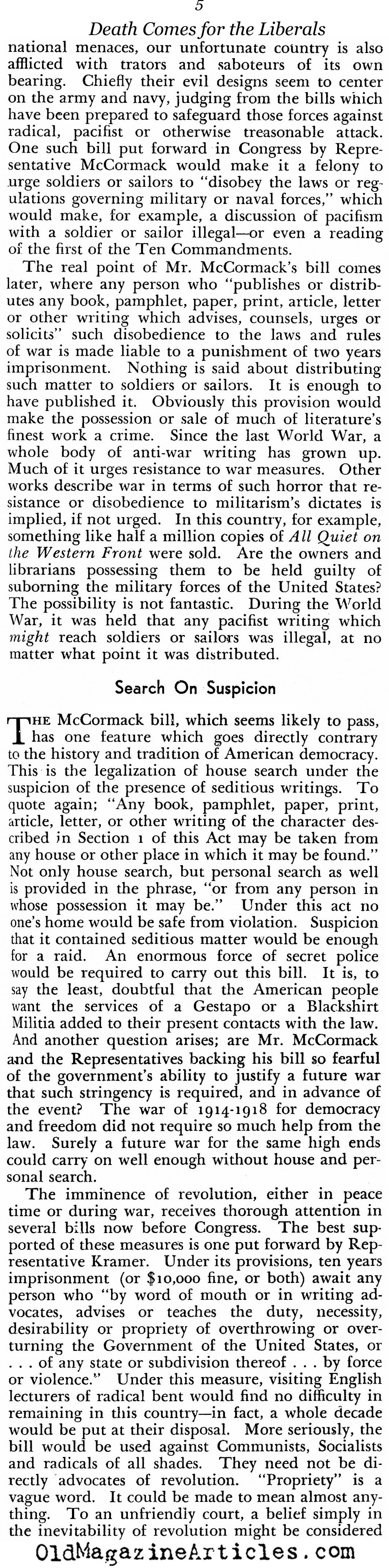 Tyranny At Home (New Outlook Magazine, 1935)