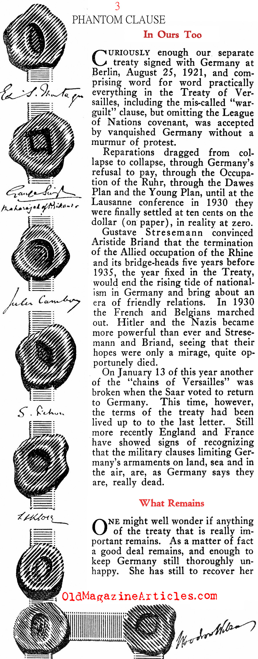 The Mistranslated Clause (New Outlook Magazine, 1935)