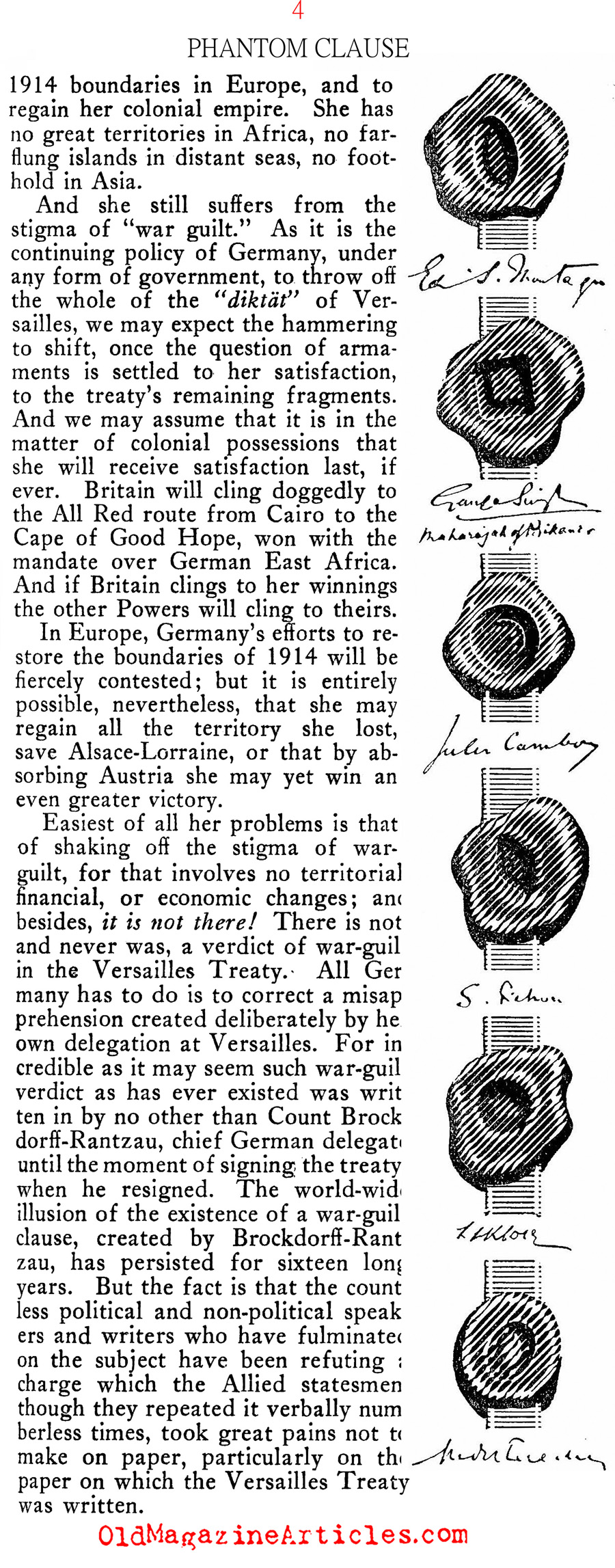 The Mistranslated Clause (New Outlook Magazine, 1935)