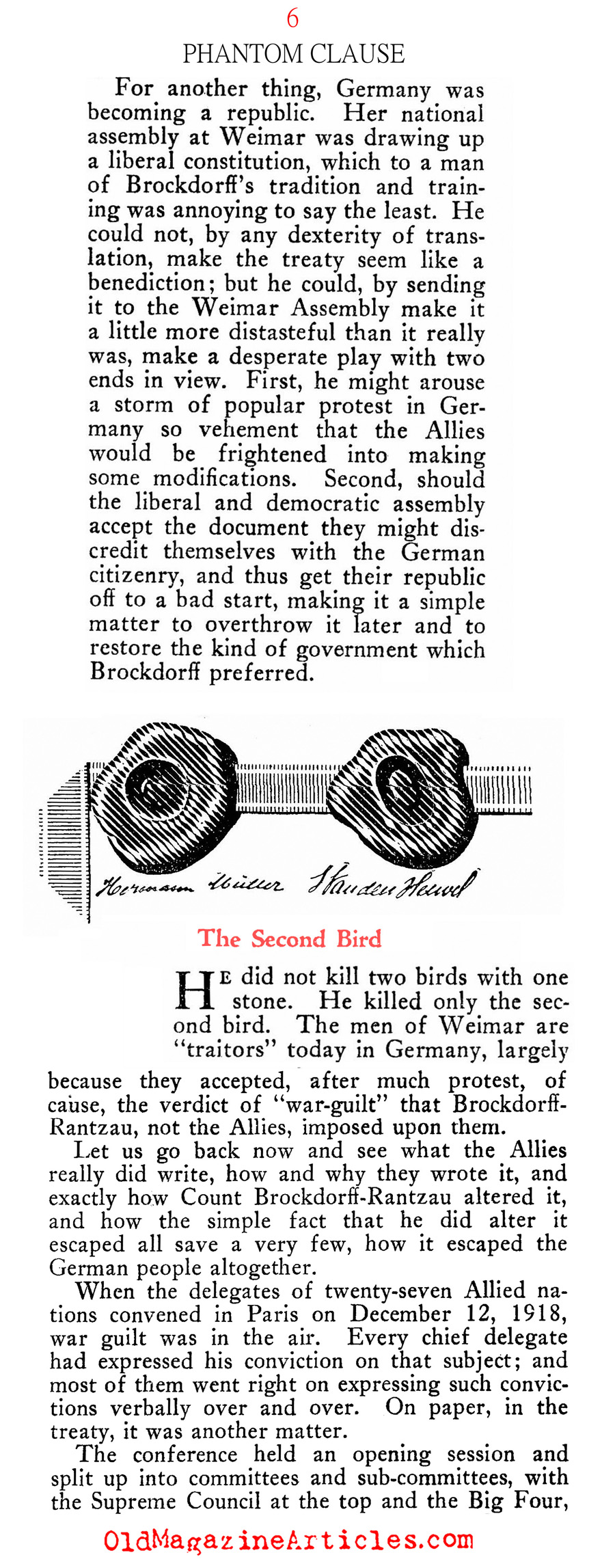 The Mistranslated Clause (New Outlook Magazine, 1935)