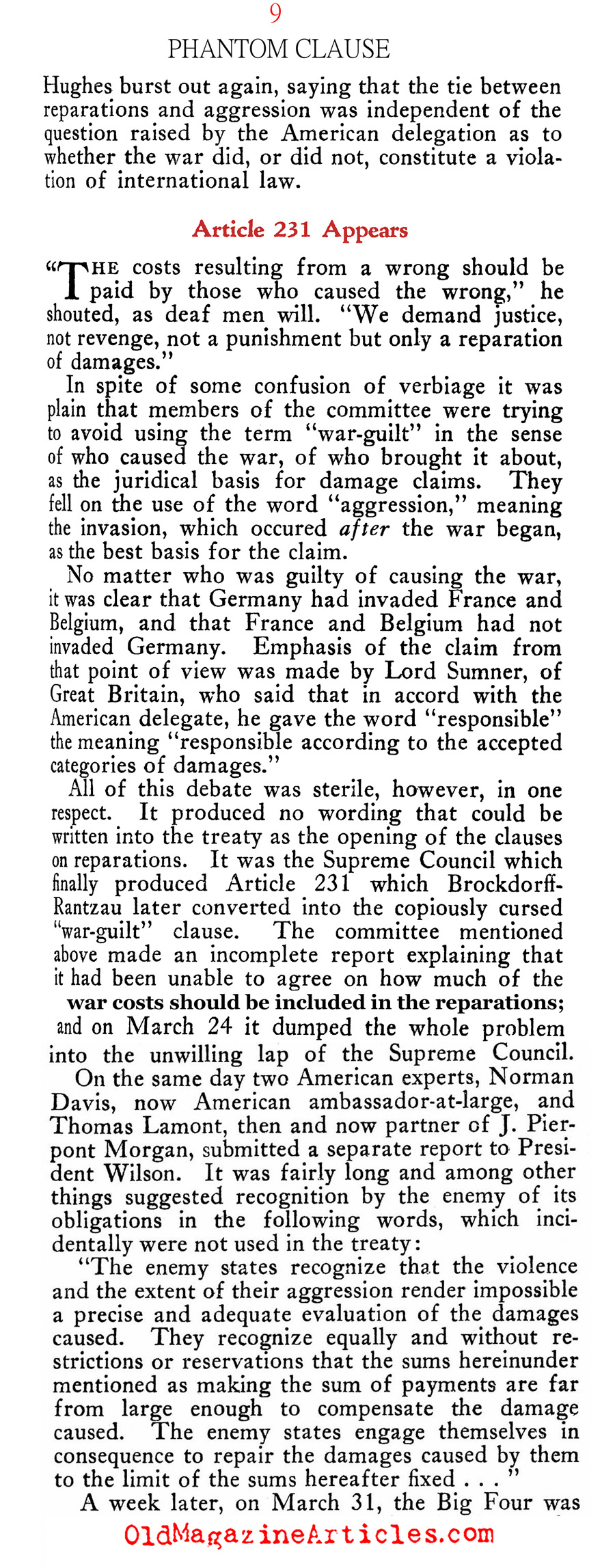 The Mistranslated Clause (New Outlook Magazine, 1935)