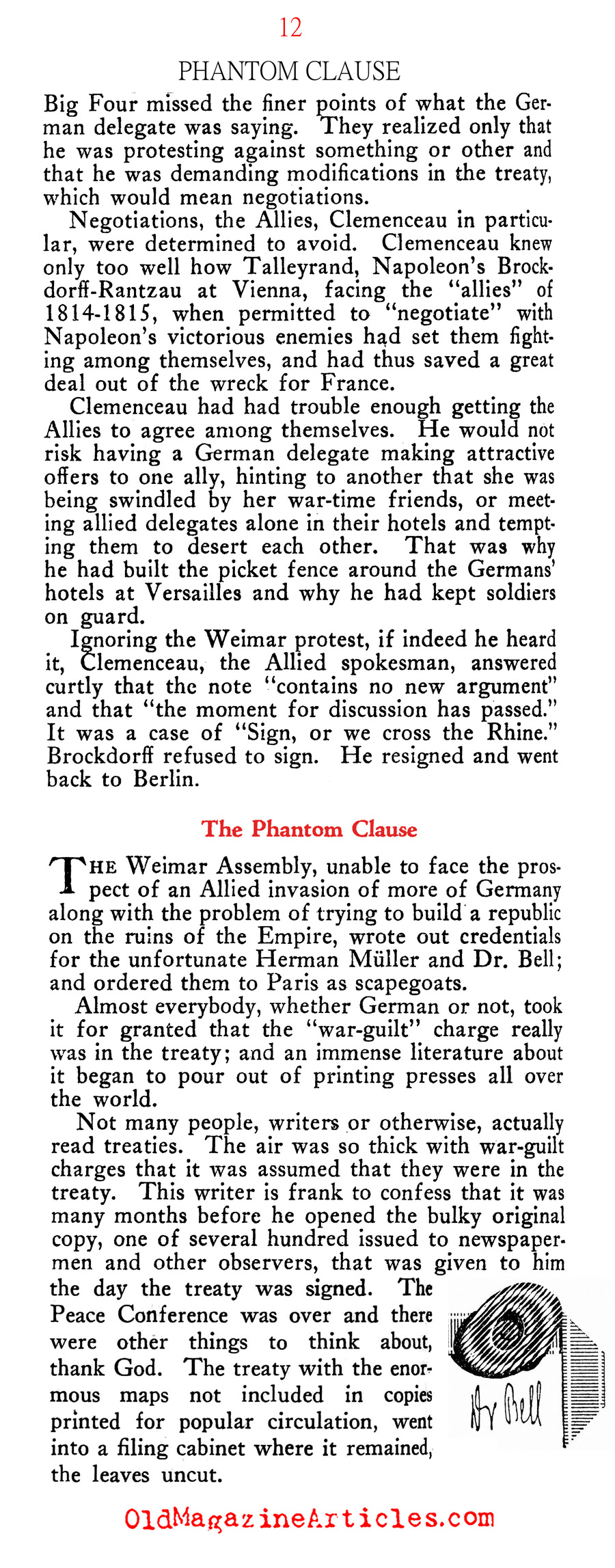 The Mistranslated Clause (New Outlook Magazine, 1935)