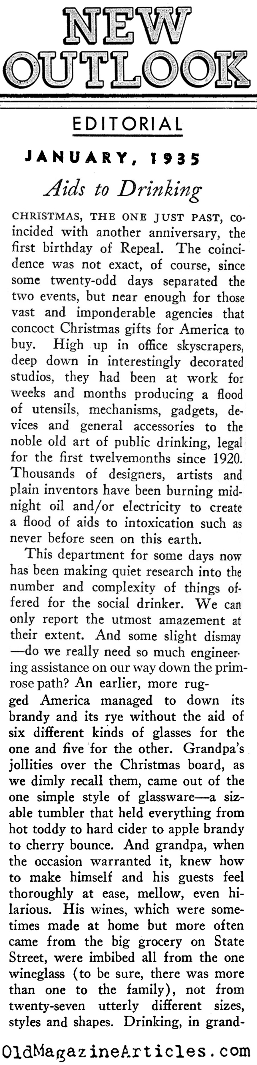 Liquor Up (New Outlook, 1935)