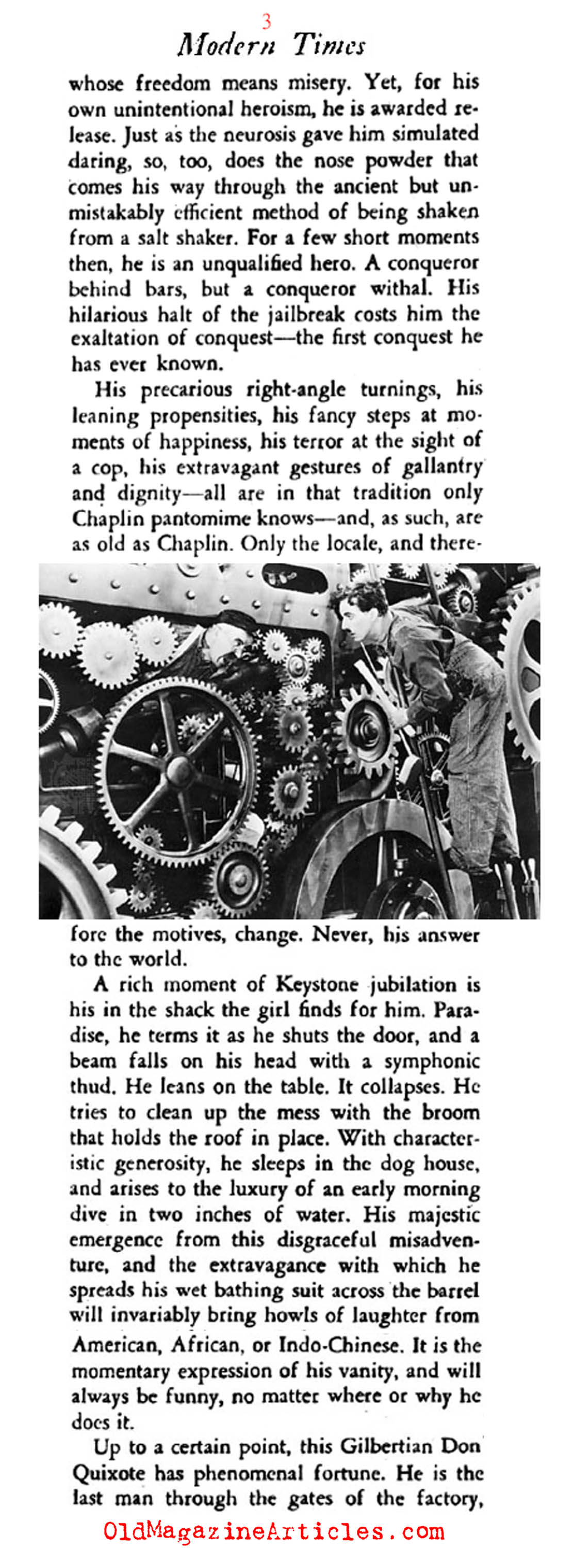 <i>MODERN TIMES</i>  (Stage Magazine, 1936)