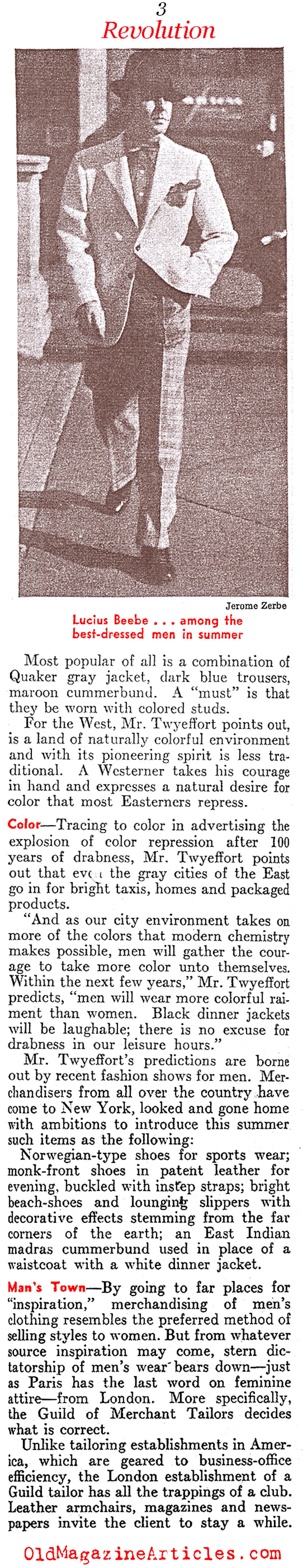 Colorful Menswear (Literary Digest, 1937)