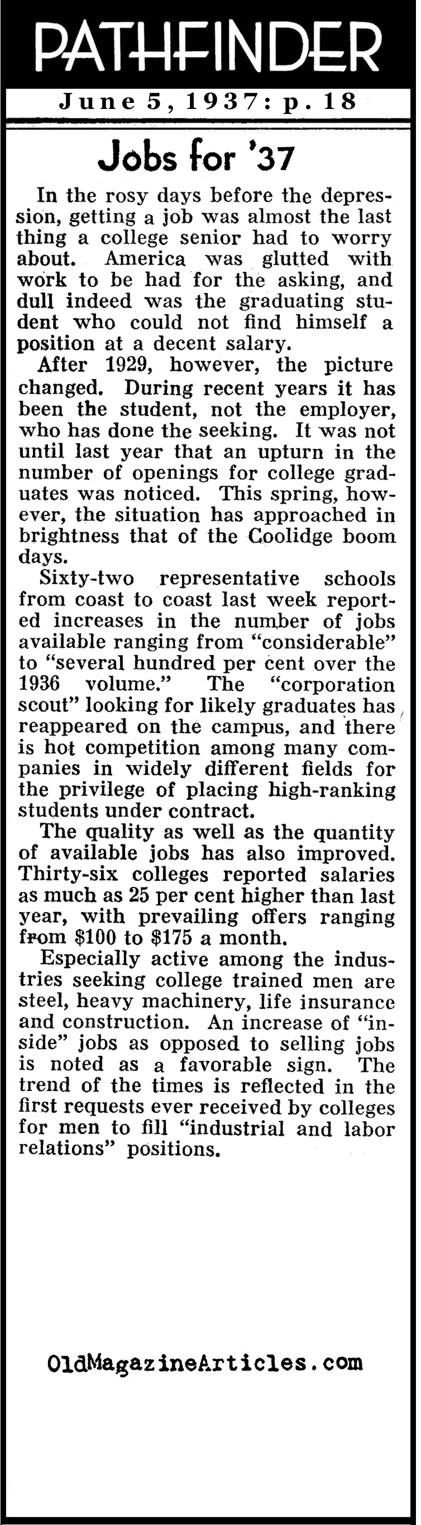 False Hope for 1937 (Pathfinder Magazine, 1937)