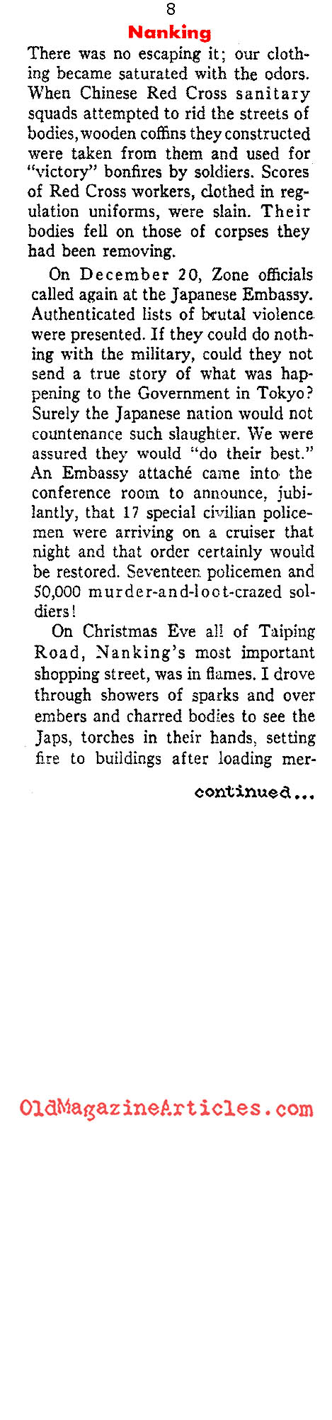 Nanking Ravaged (Ken Magazine, 1938)