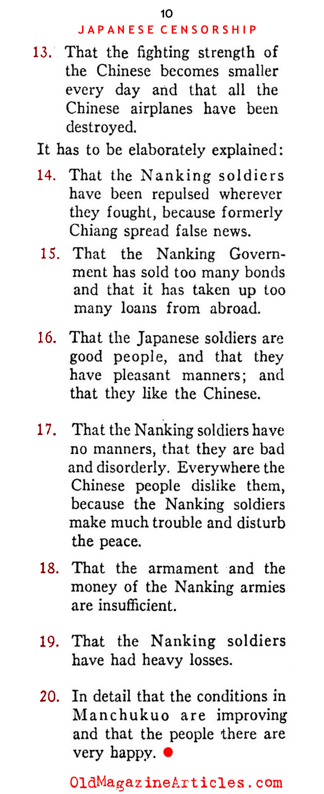 Censors of the Japanese War Machine (Ken Magazine, 1938)