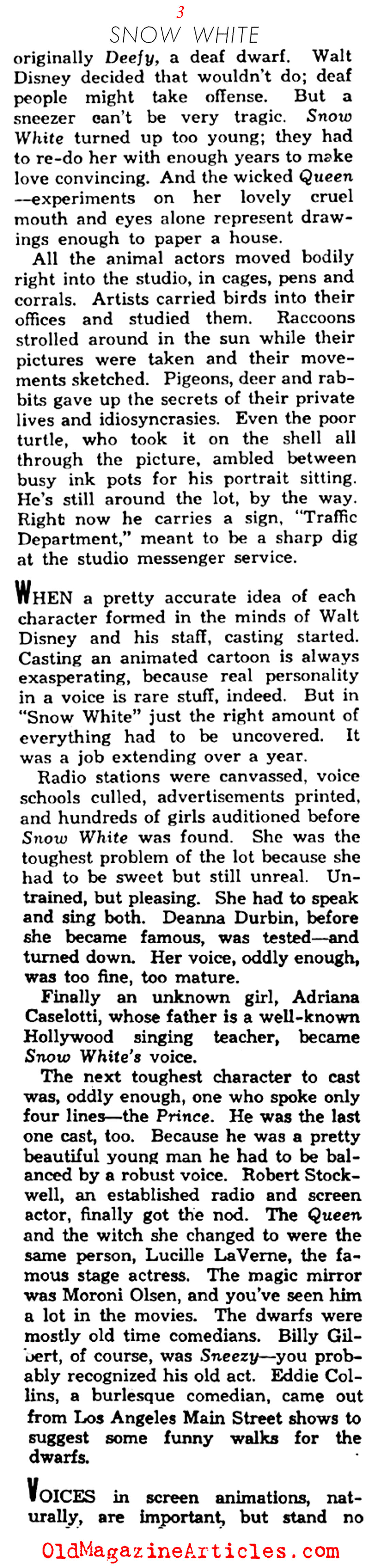 The Making of SNOW WHITE and the SEVEN DWARFS (Photoplay Magazine, 1938)