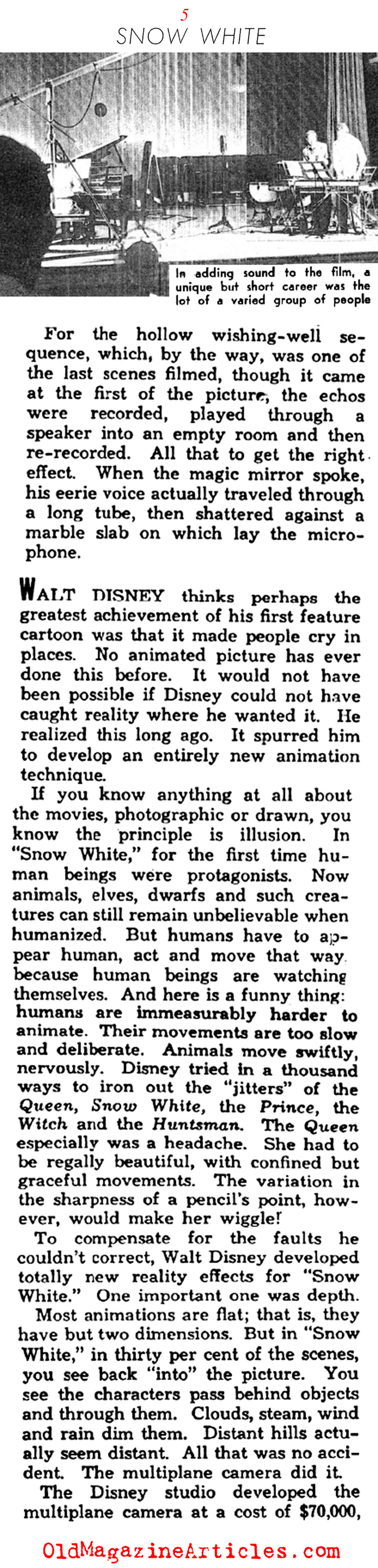 The Making of <i>Snow White and the Seven Dwarfs</i> (Photoplay Magazine, 1938)