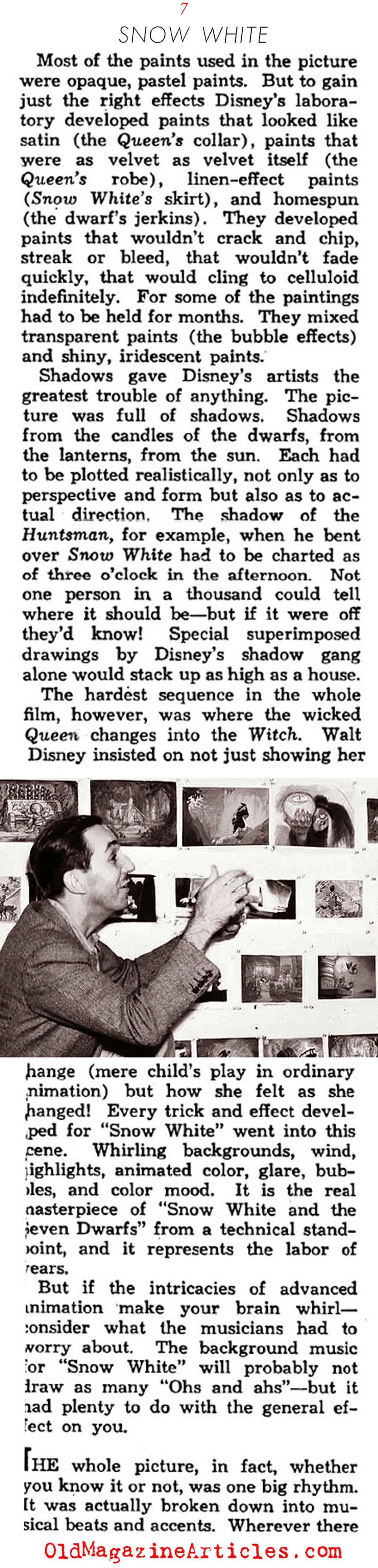 The Making of SNOW WHITE and the SEVEN DWARFS (Photoplay Magazine, 1938)