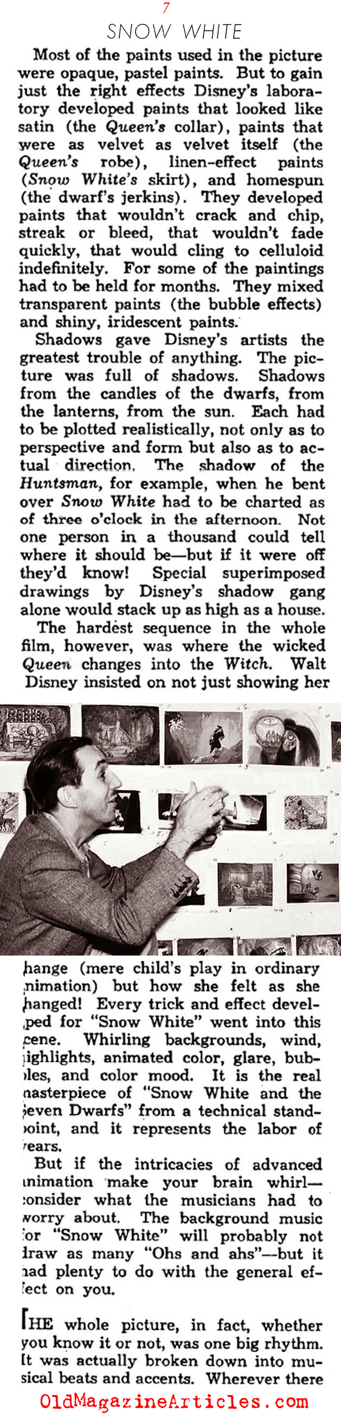 The Making of <i>Snow White and the Seven Dwarfs</i> (Photoplay Magazine, 1938)