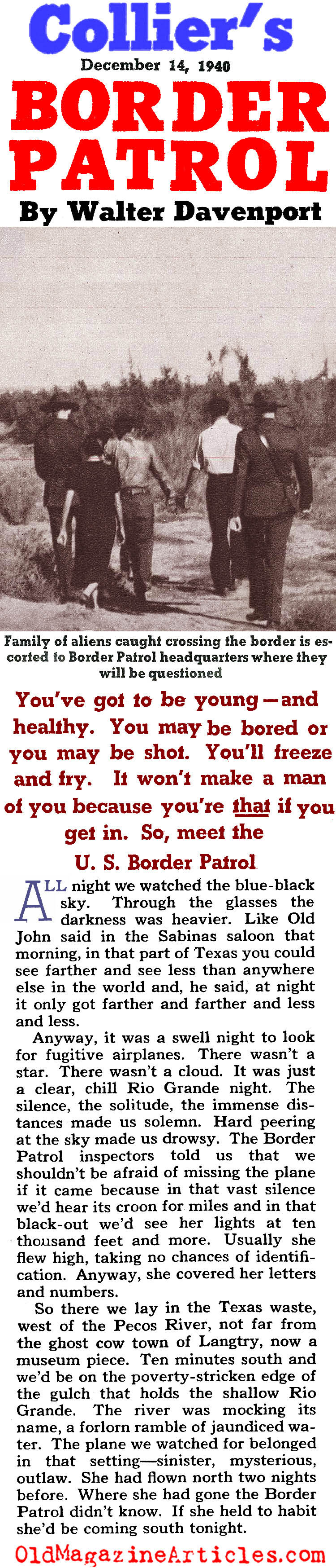 The Border Patrol (Collier's Magazine, 1940)