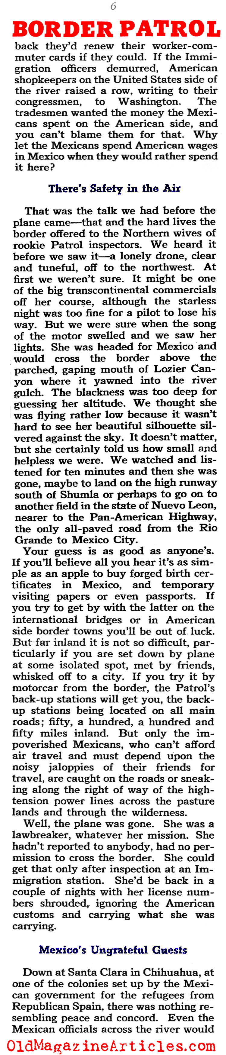 The Border Patrol (Collier's Magazine, 1940)