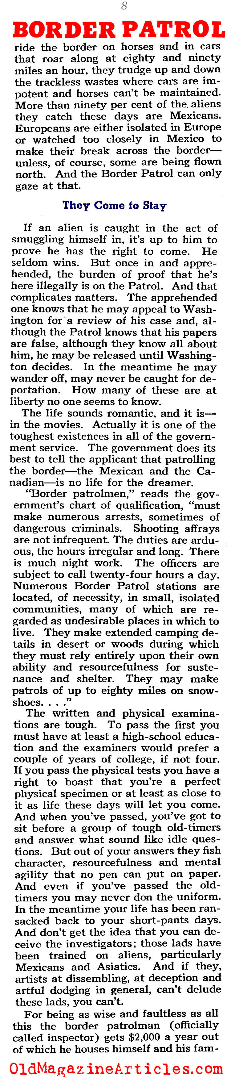 The Border Patrol (Collier's Magazine, 1940)