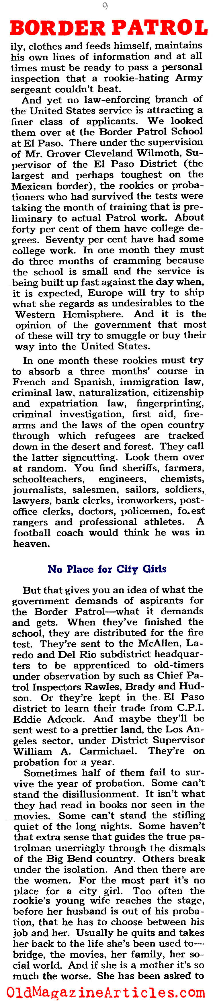 The Border Patrol (Collier's Magazine, 1940)