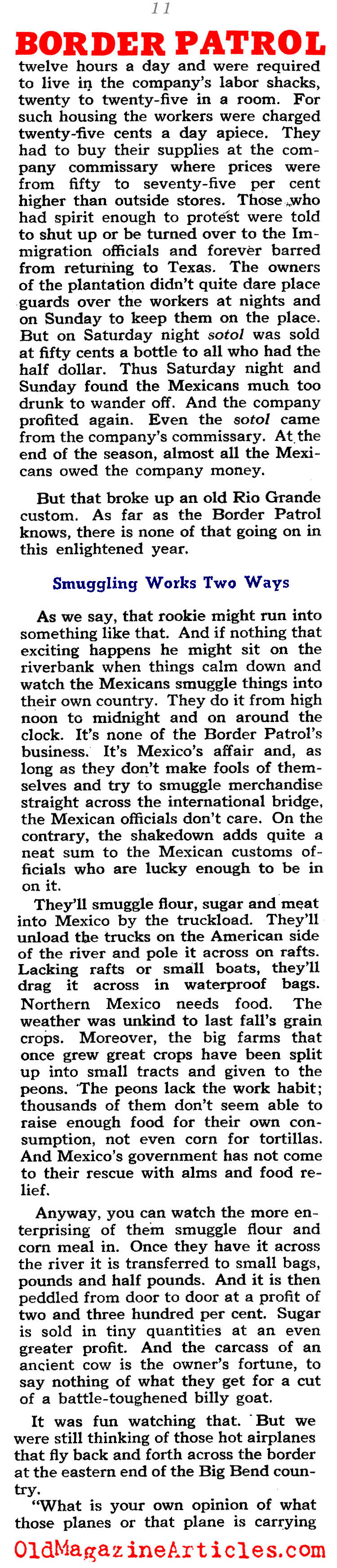 The Border Patrol (Collier's Magazine, 1940)