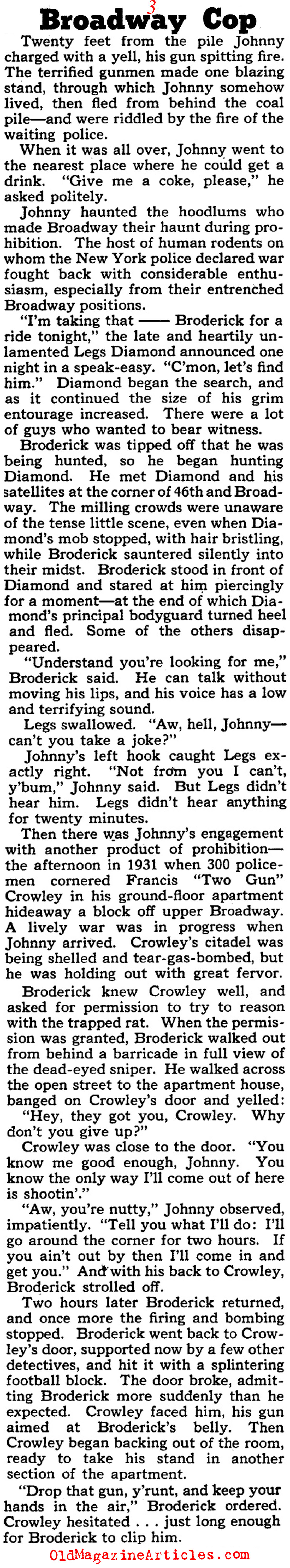 One Tough New York City Cop (Collier's Magazine, 1941)