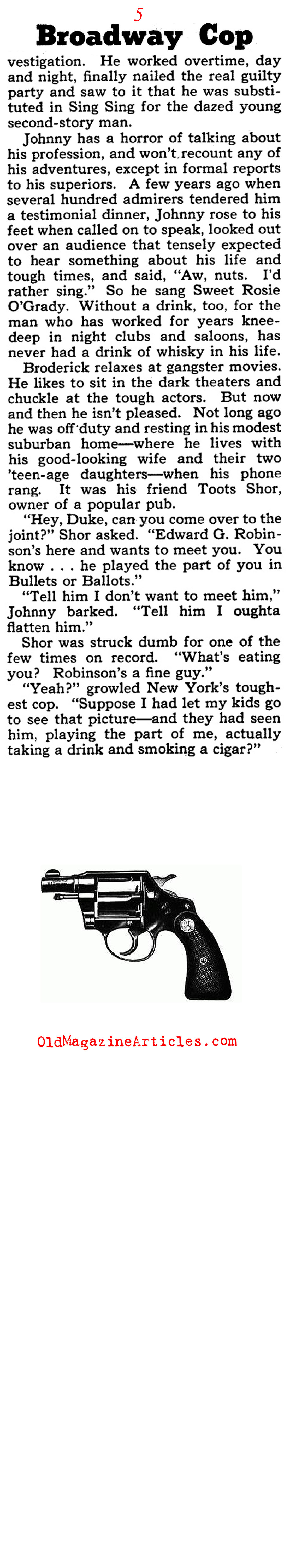 One Tough New York City Cop (Collier's Magazine, 1941)