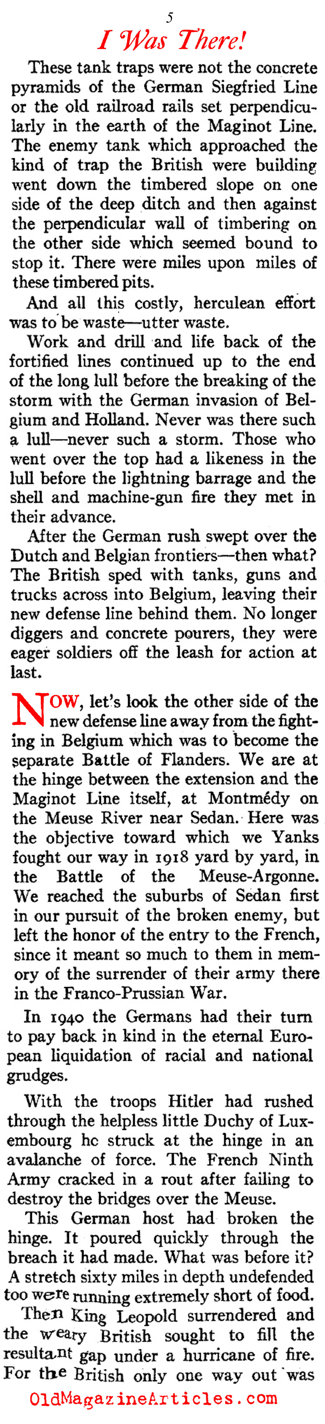 With the French as Their Army Collapsed  (American Legion Weekly, 1940)