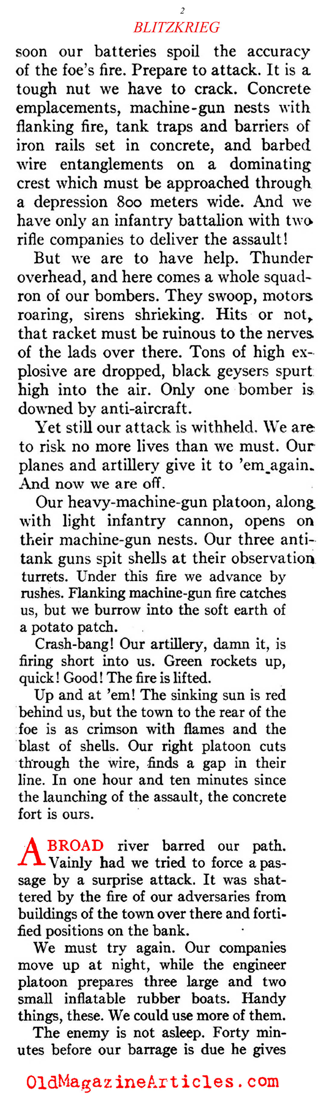 Blitzkrieg: In the Words of Nazi Officers   (American Legion Weekly, 1940)