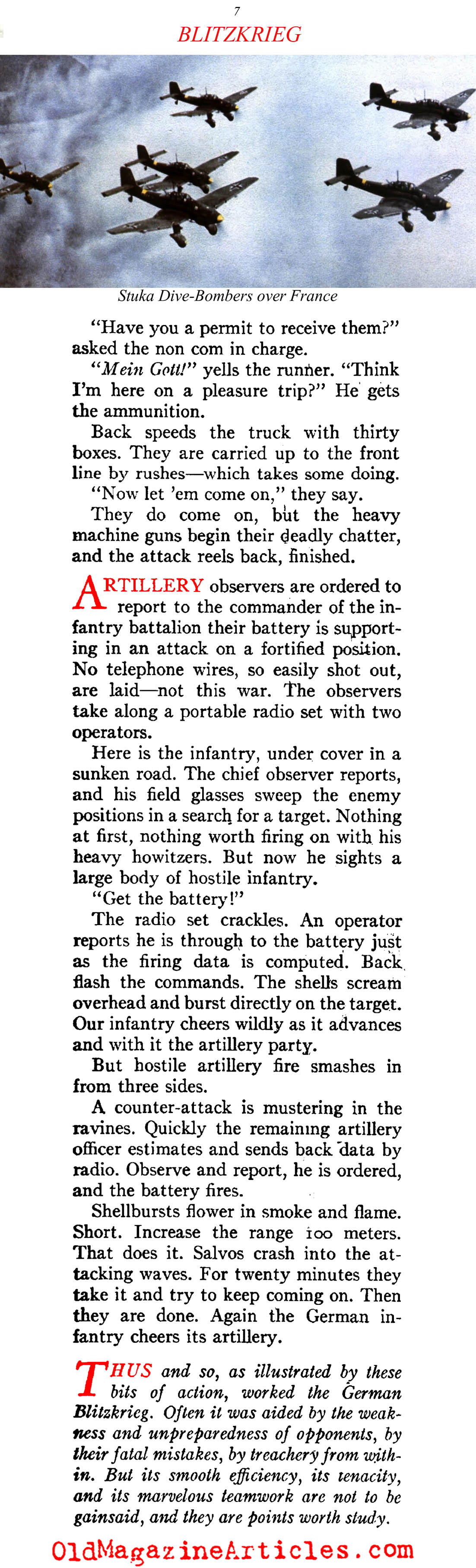 Blitzkrieg: In the Words of Nazi Officers   (American Legion Weekly, 1940)