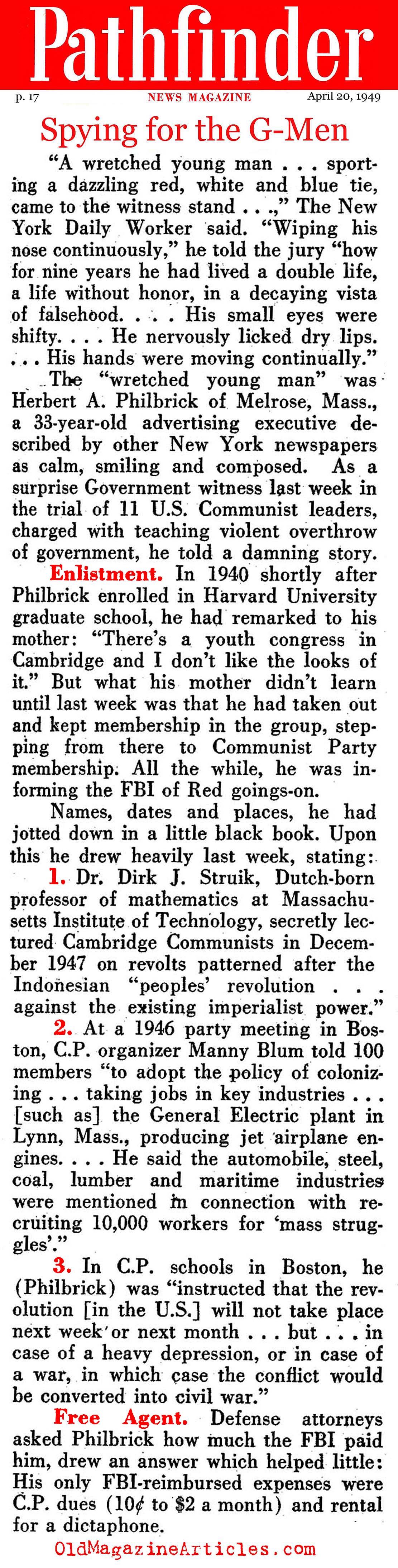 A Spy Within the CPUSA (Pathfinder Magazine, 1949)