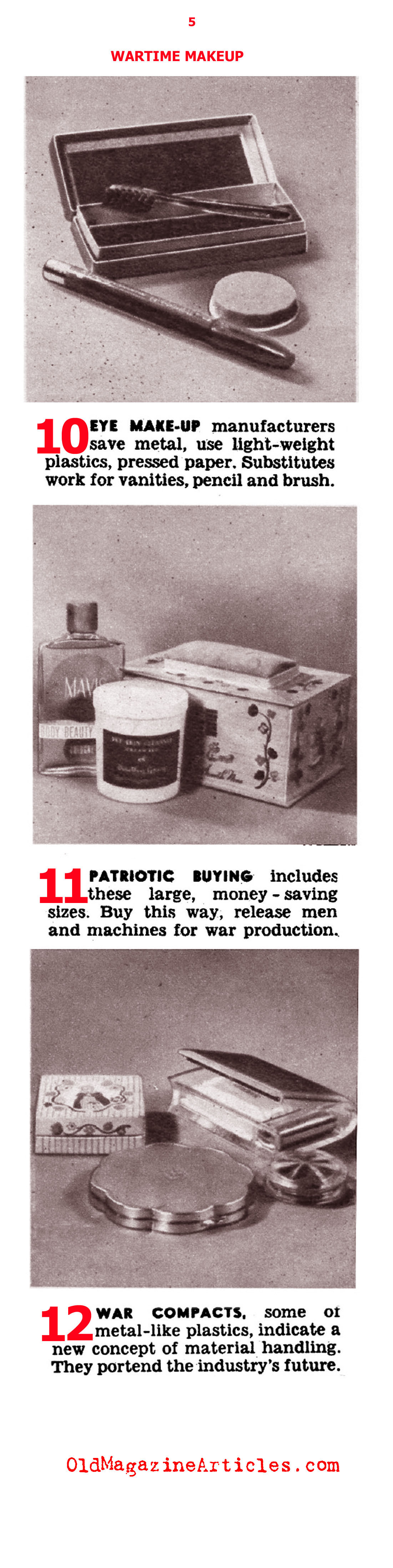 1940s Makeup and W.W. II (Click Magazine, 1942)