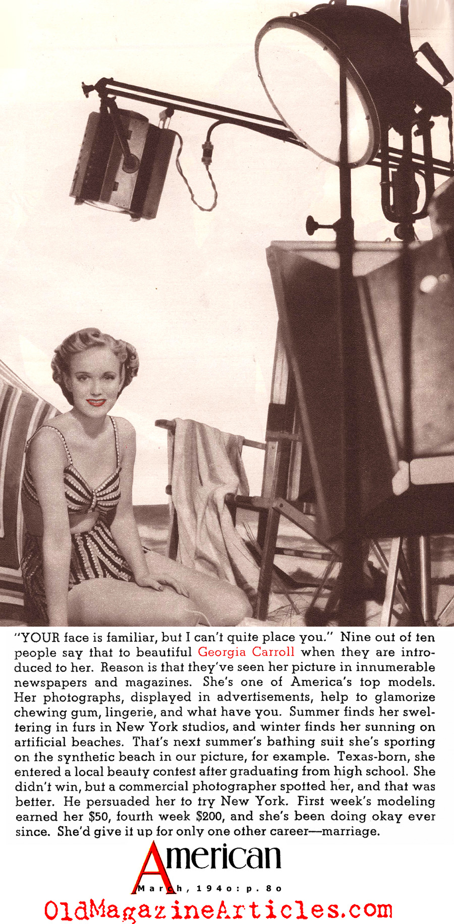Georgia Carroll (The American Magazine, 1940)