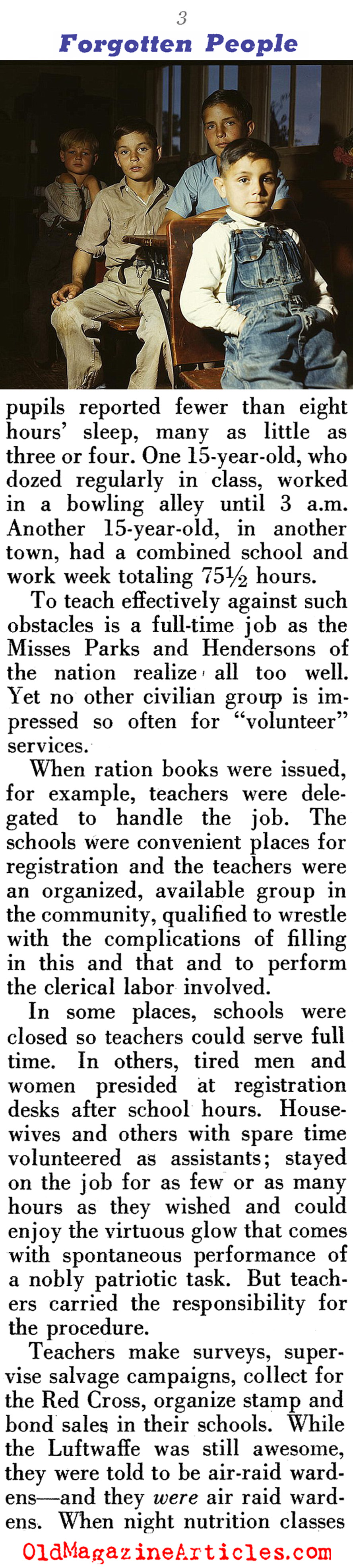 Teaching in the Forties (Pageant Magazine, 1944)