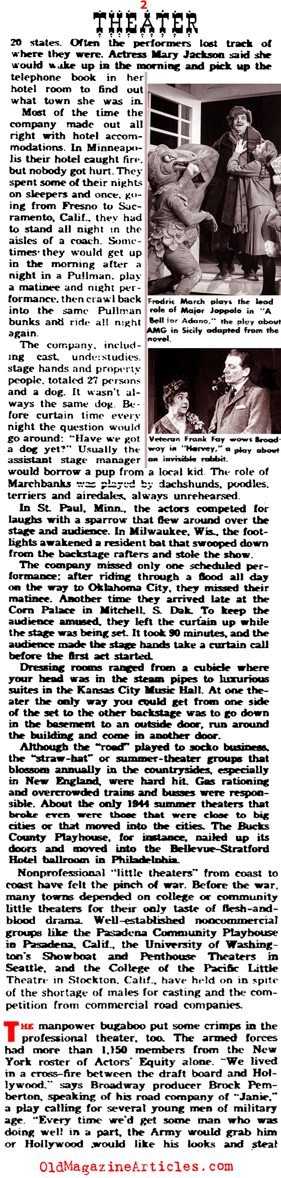 Broadway Theater in Wartime (Yank Magazine, 1945)