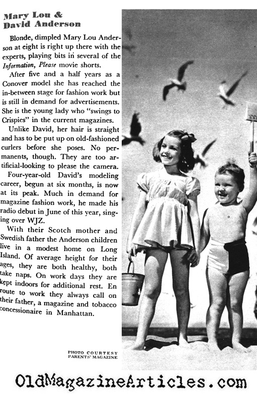 Model Children (Coronet Magazine, 1941)
