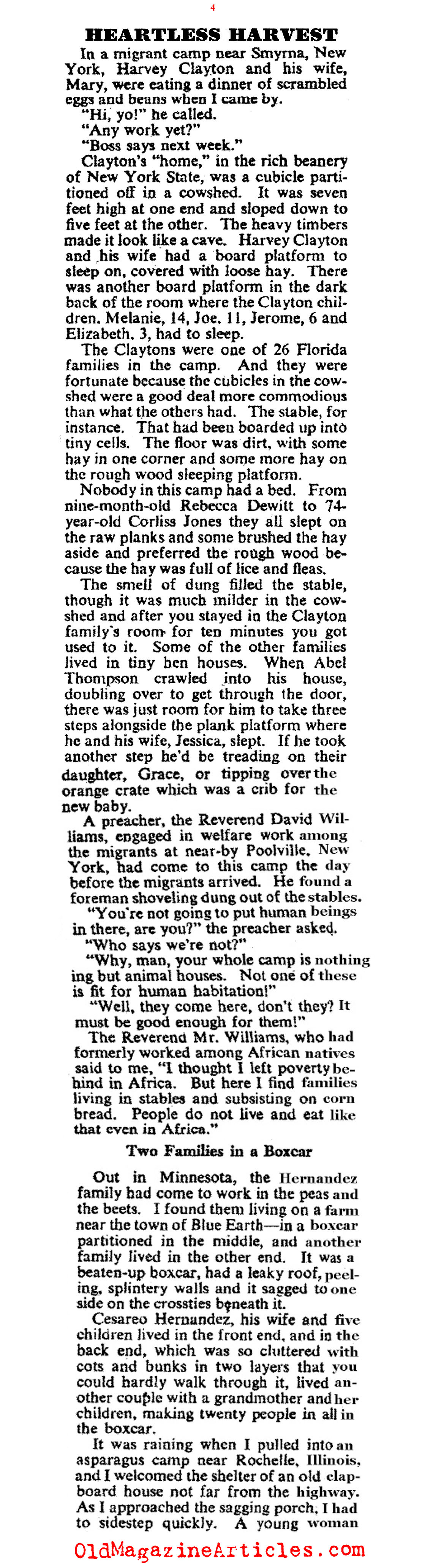 Exploited Farm Labor During World War II (Collier's Magazine, 1947)