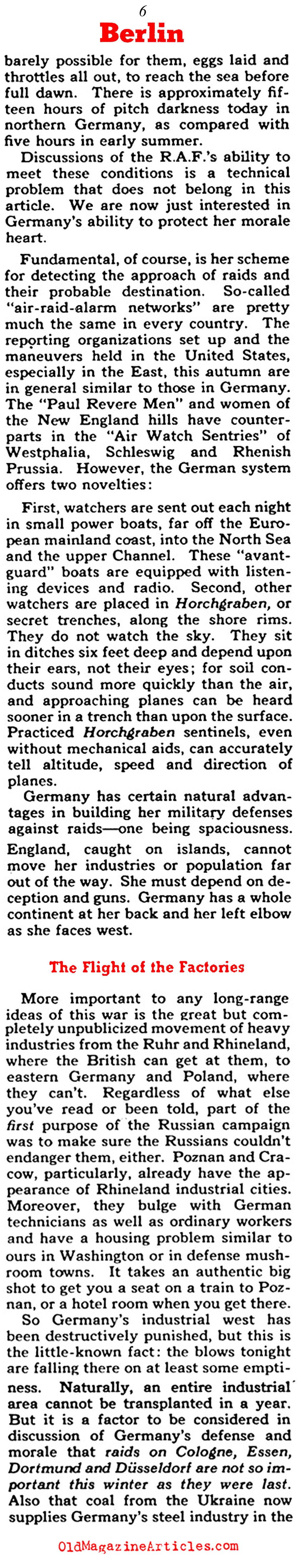 How Much Can the Germans Take? (Collier's Magazine, 1941)