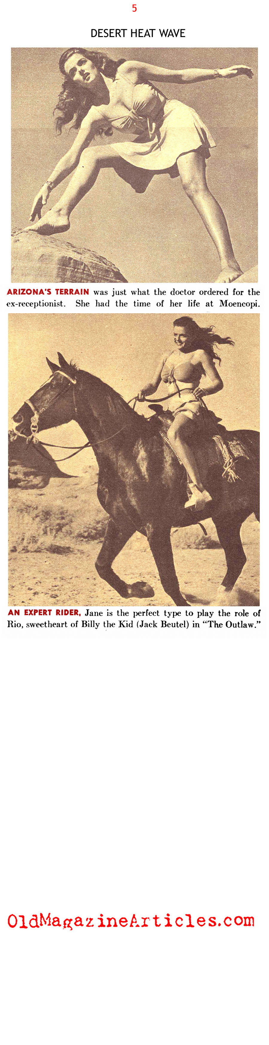 The Star of THE OUTLAW (Pic Magazine, 1941)