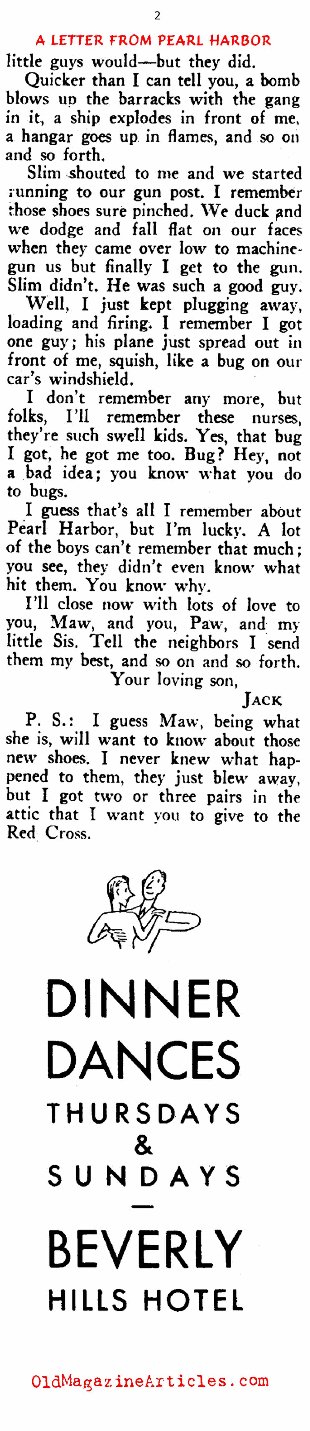 Eyewitness to Pearl Harbor (Rob Wagner's Script Magazine, 1942)