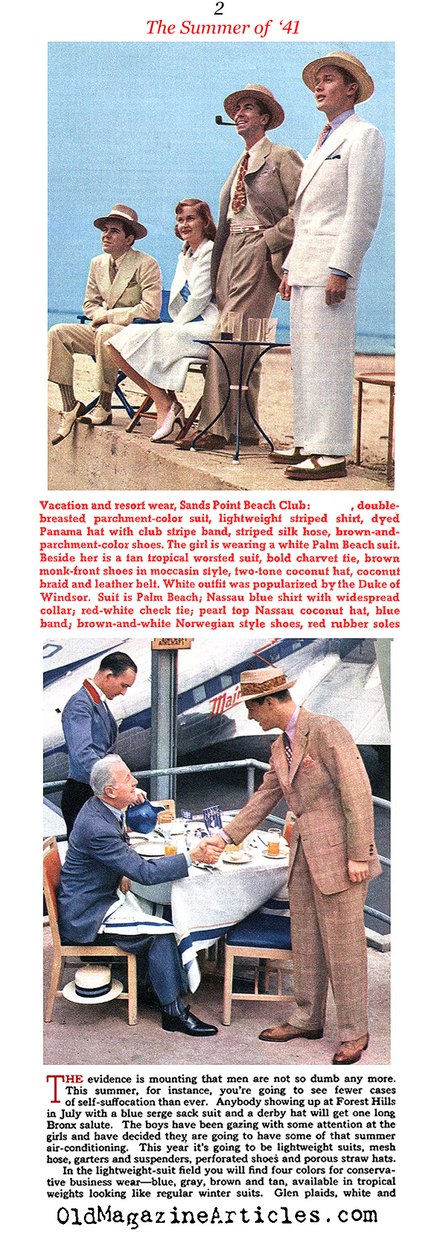 Men's Suits in the Summer of 1941 (Collier's Magazine, 1941)