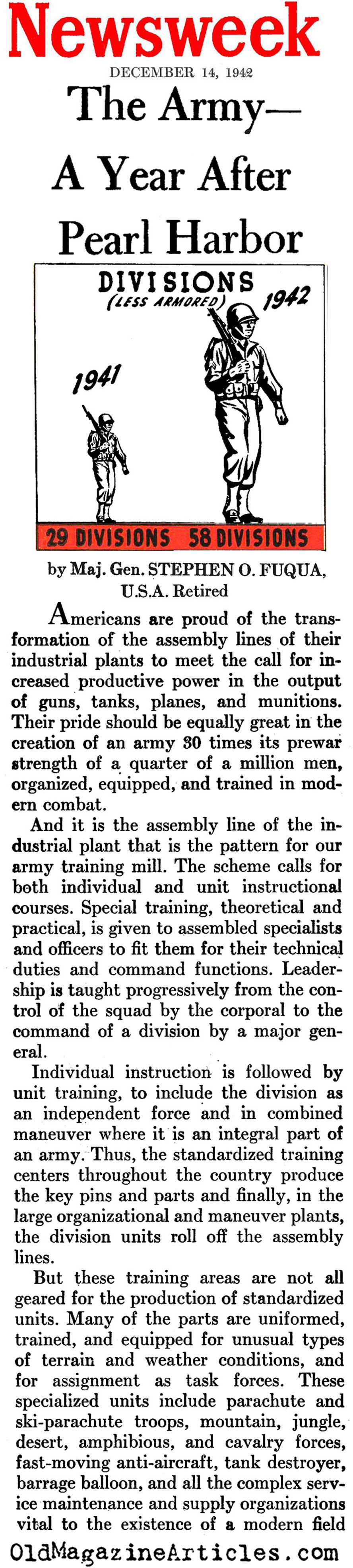 One Year of Military Expansion (Newsweek Magazine, 1942)