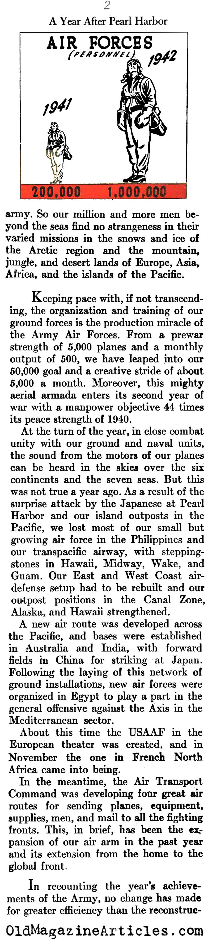 One Year of Military Expansion (Newsweek Magazine, 1942)