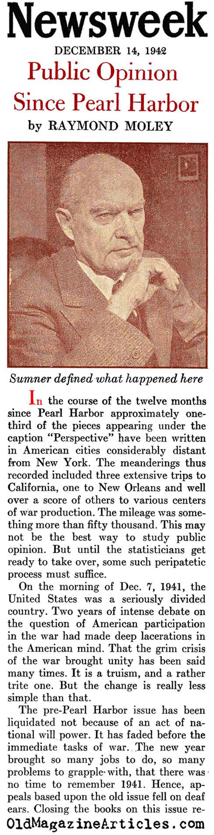 Opinions on the Early Home Front (Newsweek Magazine, 1942)
