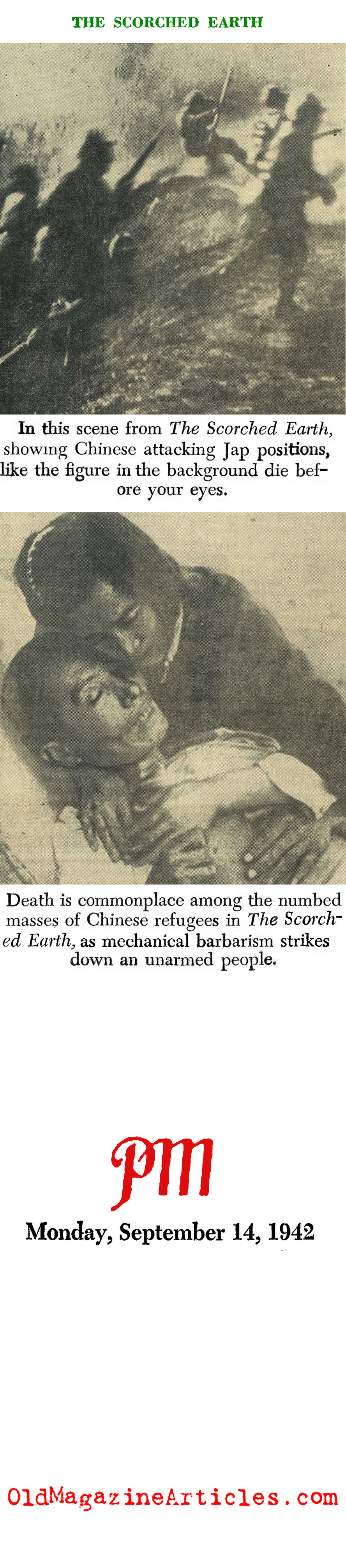 <i>Scorched Earth</i> - the Film (<i>PM</i>  Tabloid, 1942 )