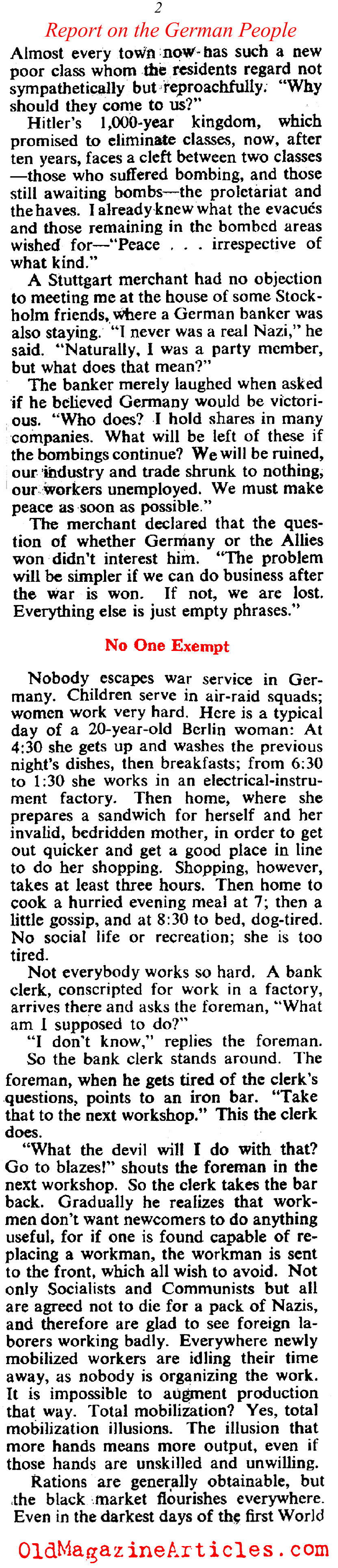 Life in W.W. II Germany (Collier's, 1943)